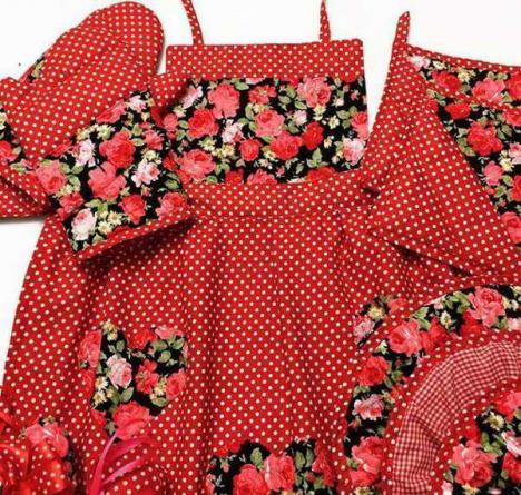 شرکت پخش پیشبند پارچه ای گلدار